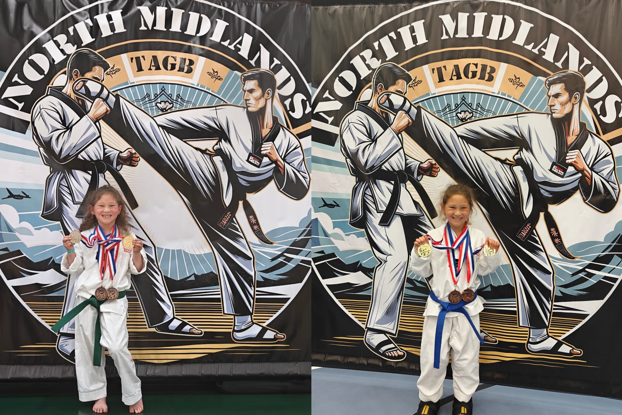 Aurora showing medals at the TAGB North Midlands event