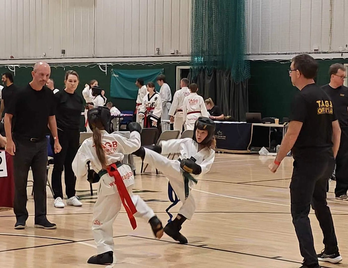 Aurora competing in a sparring match