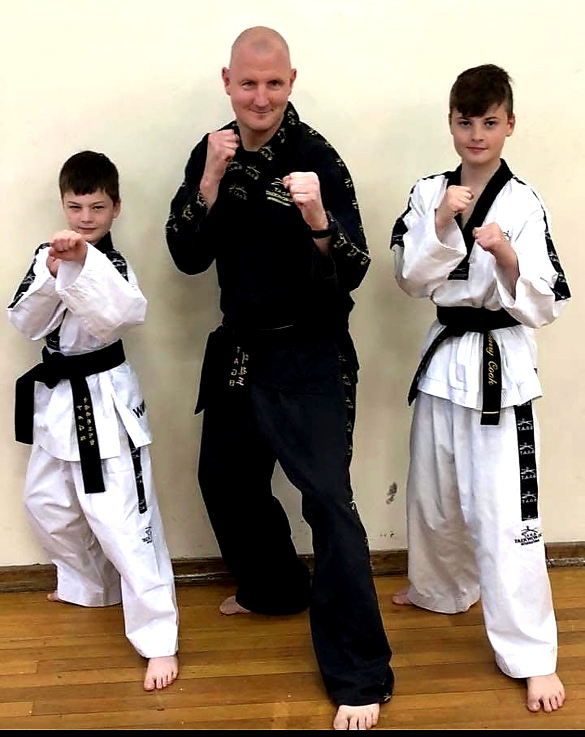 Gavin Cook competing in Taekwondo