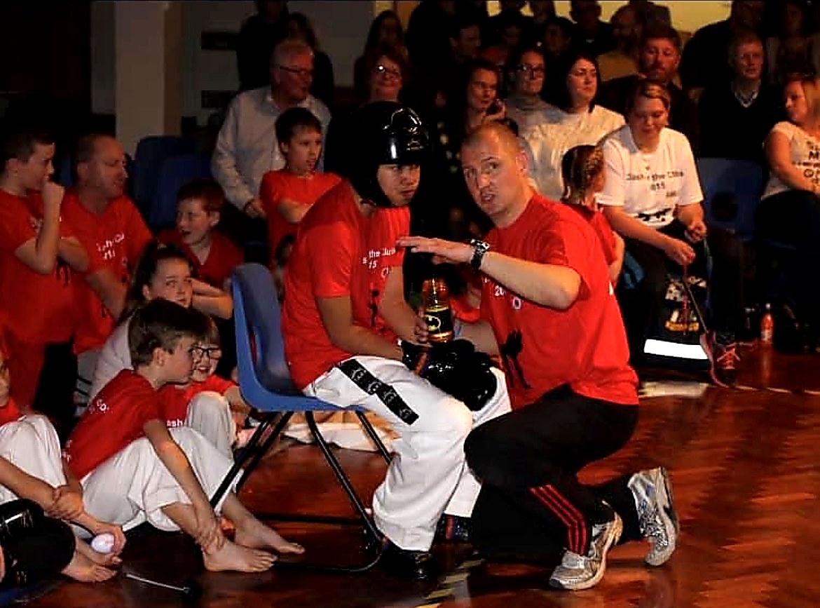 Gavin Cook competing in Taekwondo
