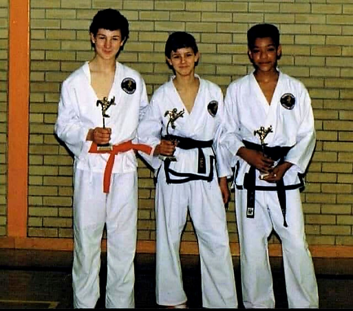 Gavin Cook competing in Taekwondo