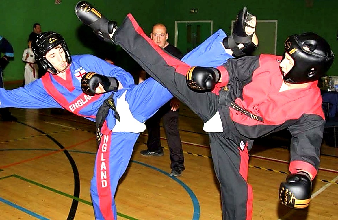 Gavin Cook competing in Taekwondo