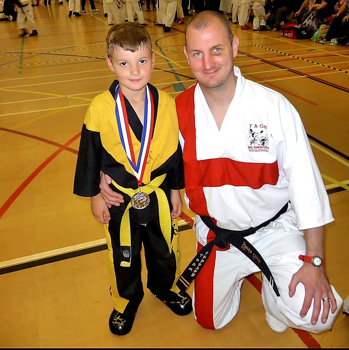 Gavin Cook competing in Taekwondo