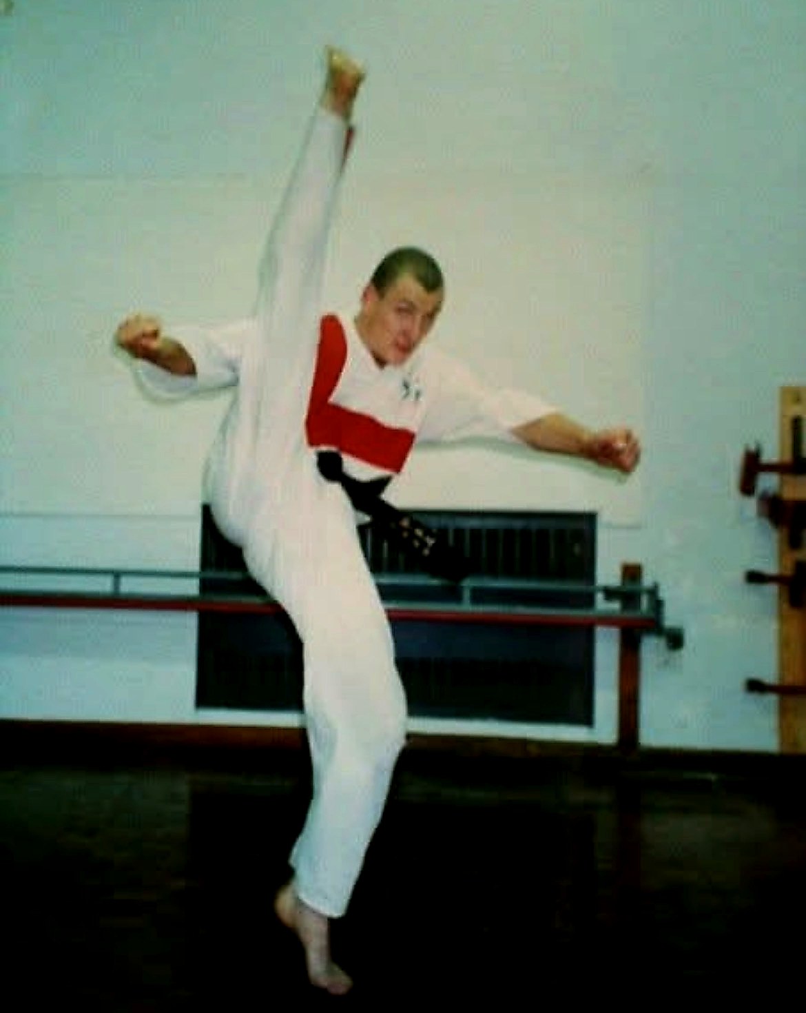 Gavin Cook competing in Taekwondo