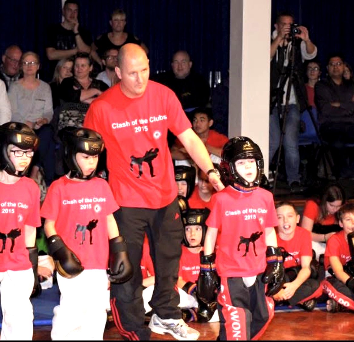 Gavin Cook competing in Taekwondo