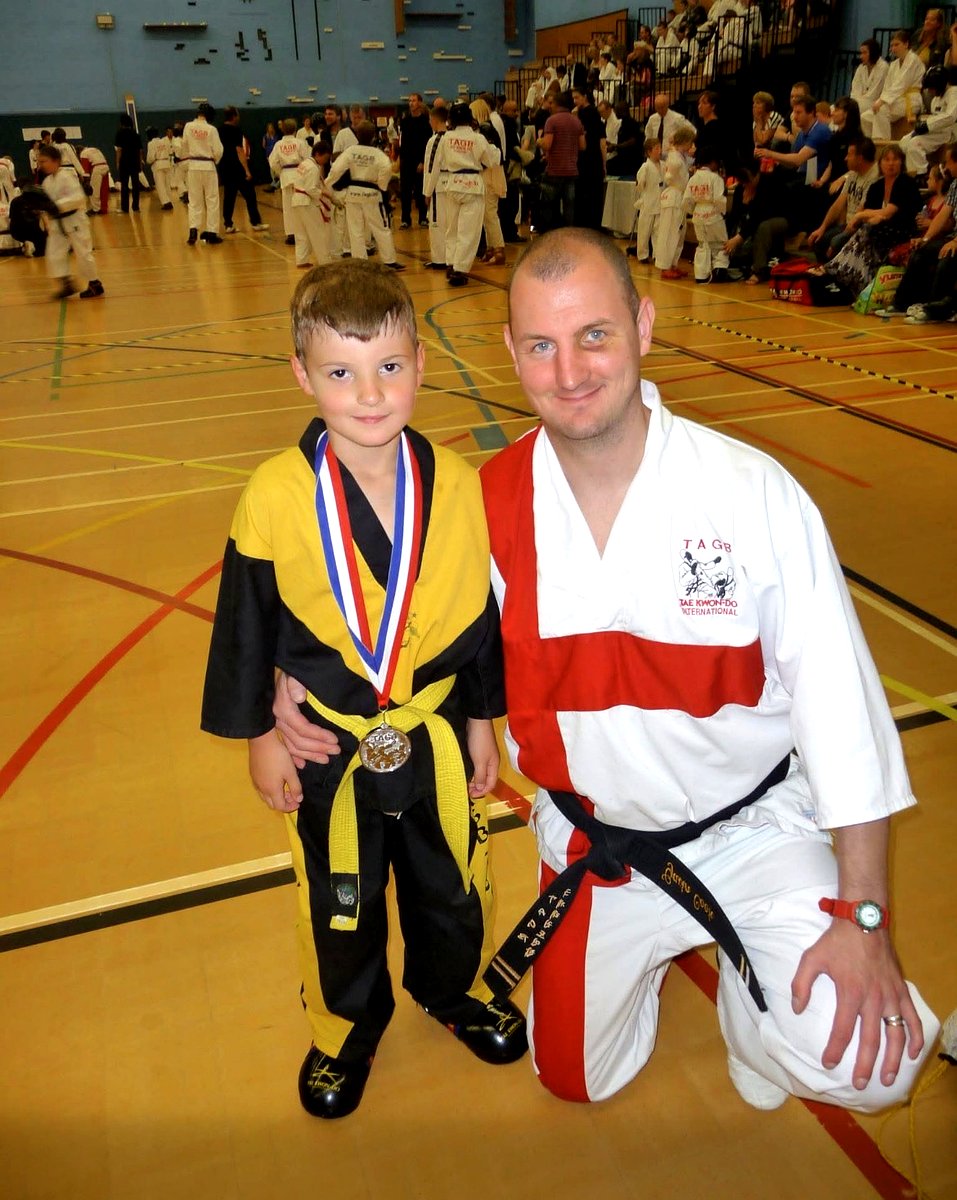 Gavin Cook competing in Taekwondo