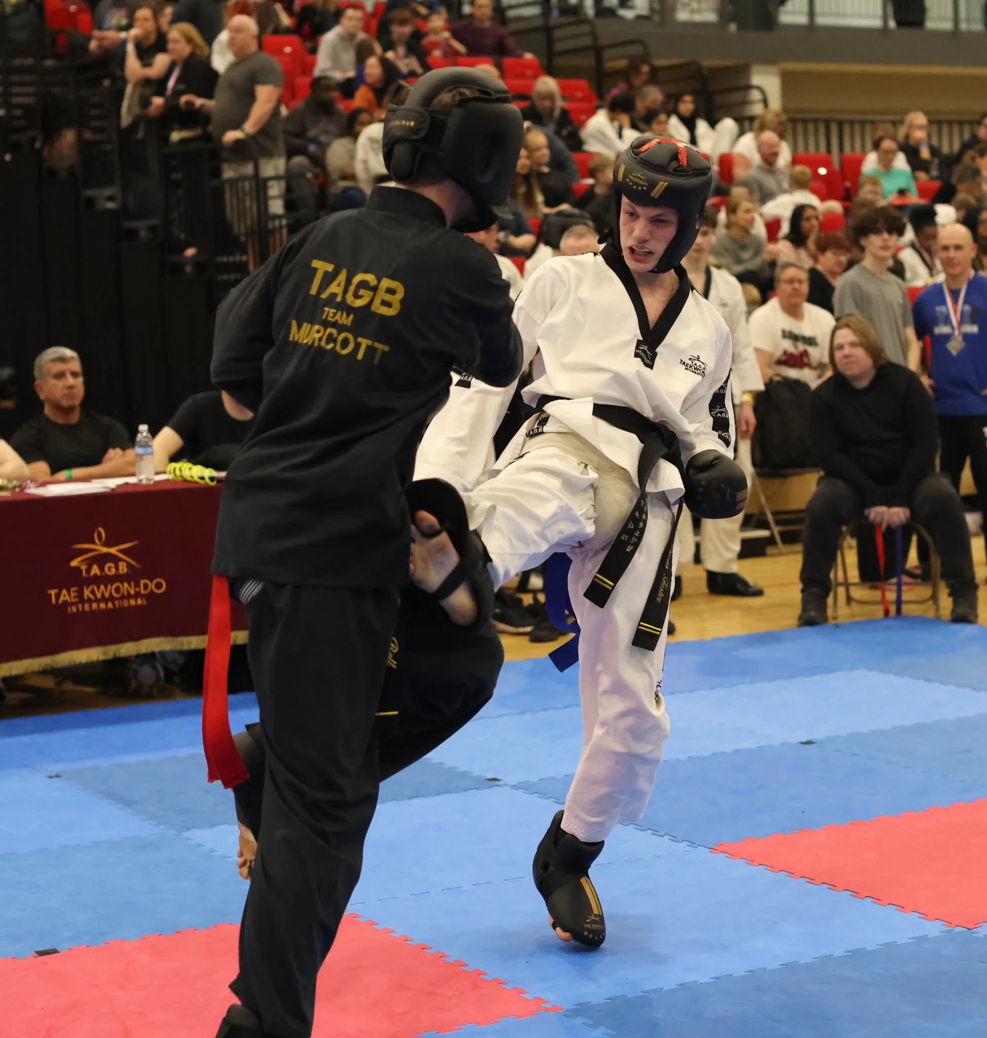 Lucas Foster in action during a TAGB sparring competition