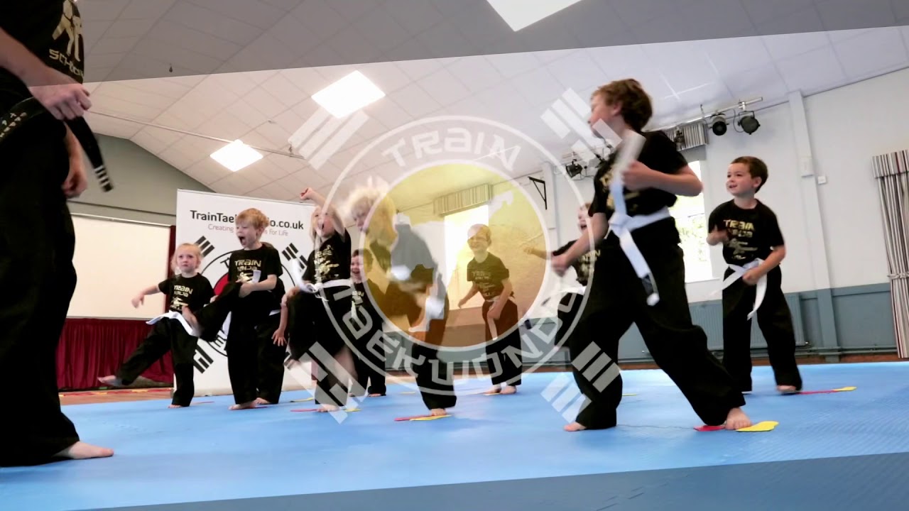 Family Taekwondo class in action